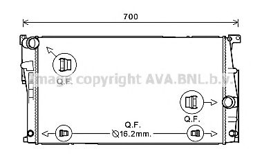 AVA QUALITY COOLING bw2447 -  Радиатор, охлаждение двигателя
